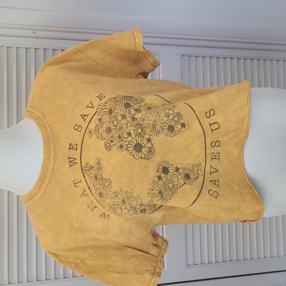 Yellow Sunflower crop top